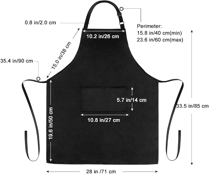 Jubatus 4 Pack 100% Cotton Aprons - Image 7