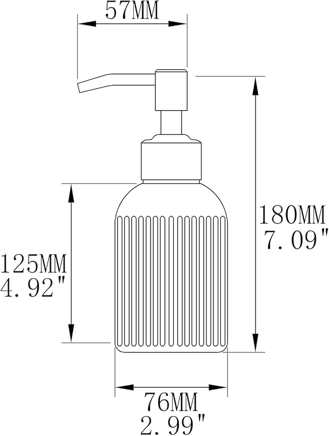 16 OZ Orange Glass Soap Dispenser, Kitchen Hand Soap Dispenser - Image 7