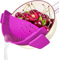 YEVIOR Clip on Strainer for Pots Pan Pasta, Silicone Food Strainer Hands-Free by YEVIOR
