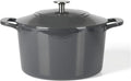 Martha Stewart Gatwick 7 QT Enamel Cast Iron Dutch Oven – Gray, Durable by MarthaStewart