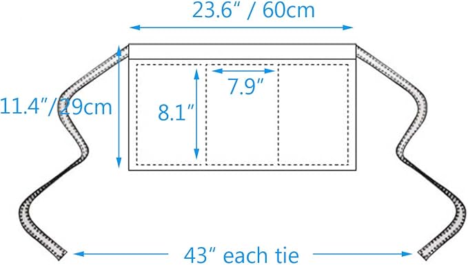 BOHARERS Waist Apron with 3 Pockets 12 Pack - Image 5