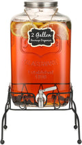 2 Gallon Glass Drink Dispenser by Unknown