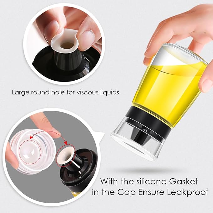 Outdoor Oil Dispenser Bottle for Camping, 160 ml/5.4 oz Glass Olive Oil and - Image 4