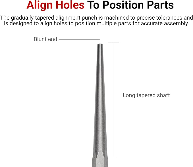 TEKTON 1/4 Inch Alignment Punch | 66177 | Made in USA - Image 2