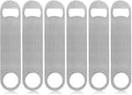 KISEER Heavy Duty Stainless Steel Flat Bottle Opener, 6 Pack Beer Bottle Opener by KISEER