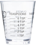 Chef Craft Classic Plastic Shot Glass Measurer, 1 ounce teaspoon/tablespoon by ChefCraft