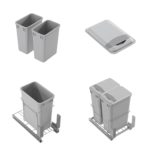 Dowell 10 Pack 35Qt Wastebasket Trash Container, - Image 5