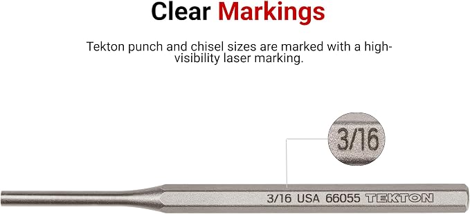 TEKTON 5/32 Inch Roll Pin Punch | 66065 | Made in USA - Image 5