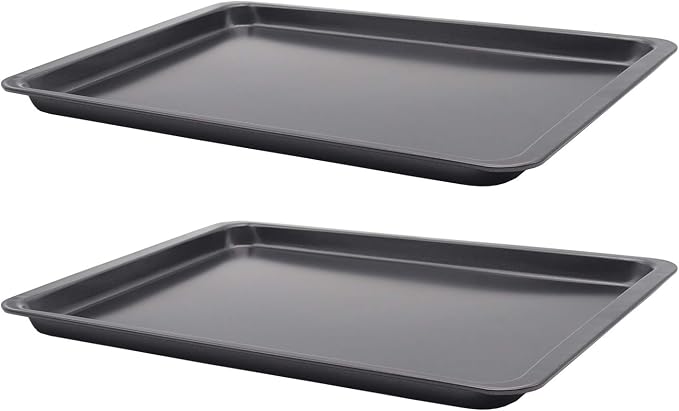 2PCS Cookie Sheet 10x14.5 Inch Baking Sheet Nonstick Heavy Carbon Steel Baking by YourReliableKitchenPartner