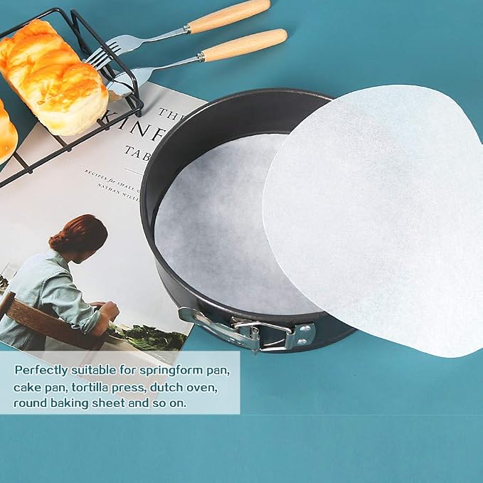 8 Inch Parchment Paper Rounds, Non Stick Baking Parchment Circles, Round - Image 4