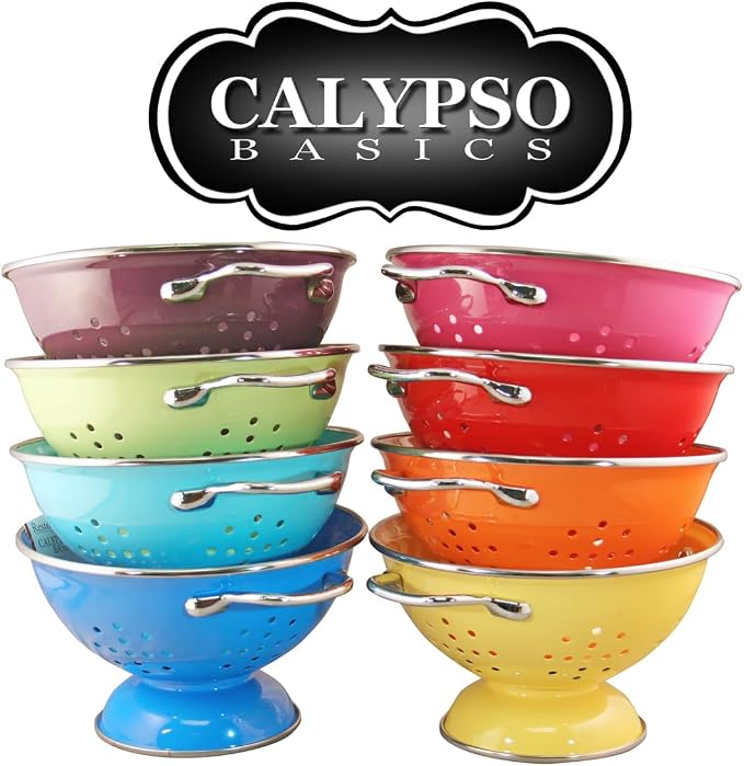 Calypso Basics by Reston Lloyd Powder Coated Enameled Colander, 3 Quart - Image 7
