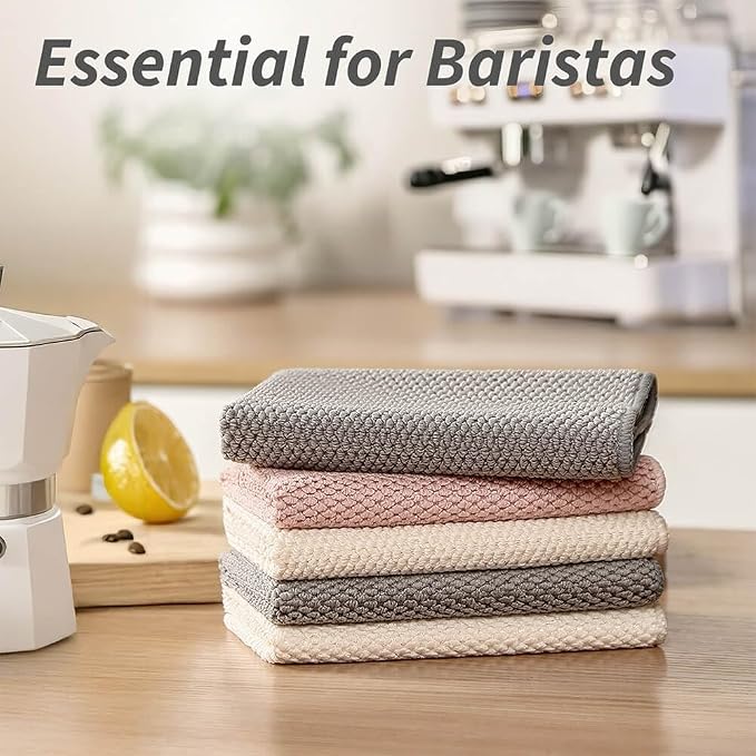 Espresso Accessories Barista Towels 6 Pack – Microfiber Cleaning Cloths - Image 7
