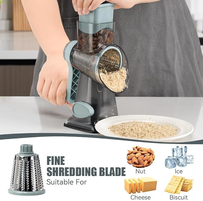 KEOUKE Rotary Cheese Grater Hand Crank Transparent - Image 4