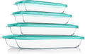 KOMUEE 8 Pieces Glass Baking Dish by KOMUEEUS