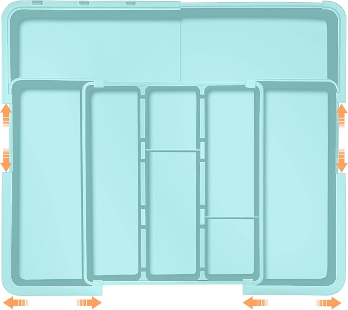 Large Utensil Drawer Organizer Expandable Silverware Organizer by Spaclear