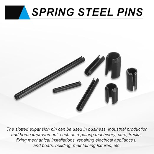 MECCANIXITY 120Pcs Slotted Split Roll Pins 2/25 Inch Dia. 2/5 Inch Length Steel - Image 5