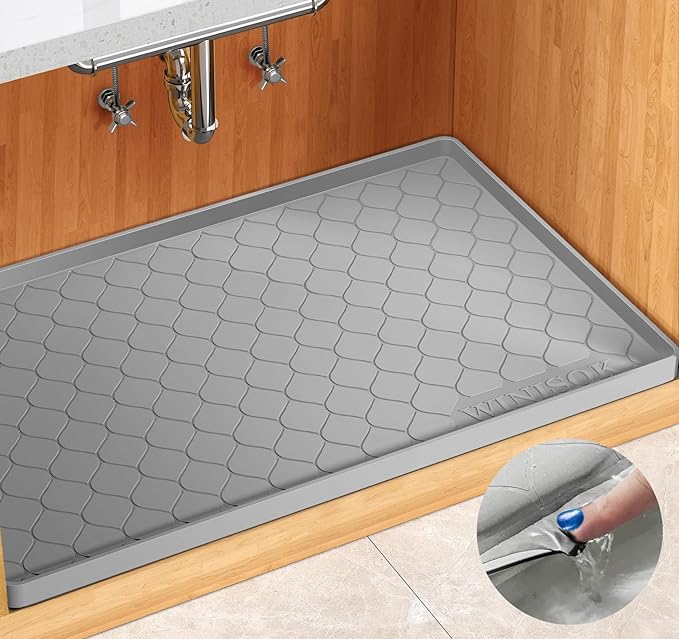 Winisok Silicone Under Sink Mat 22" x 22", kitchen Essentials and Gadgets by Winisok
