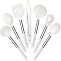 E-far Silicone Cooking Utensils Set, Slotted Turner, Soup Ladle, Pasta Server by E-far