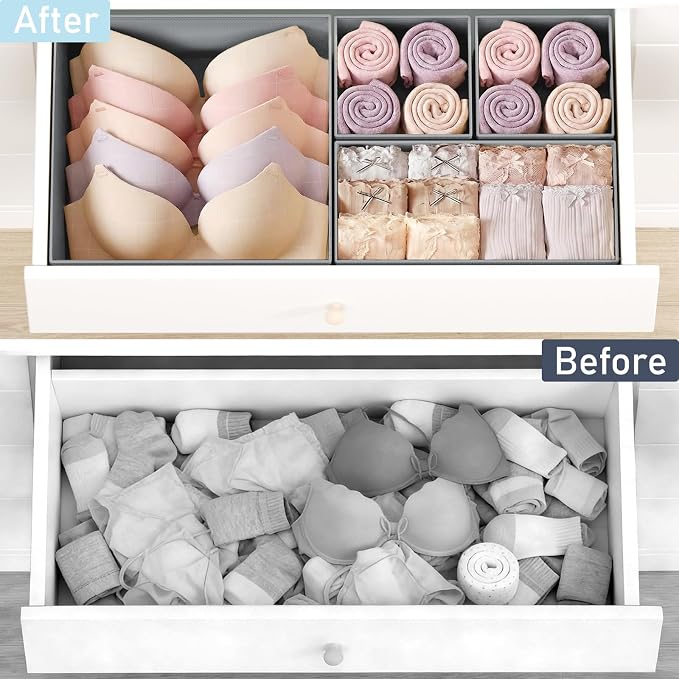 DIMJ Drawer Organizer Clothes 28 Pack - Image 6