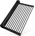 MERRYBOX Roll Up Dish Drying Rack Silicone Wrapped Over The Sink Dish Drying by MERRYBOX