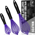 Walfos Whisk, 7+9+11in Silicone Whisks by Walfos