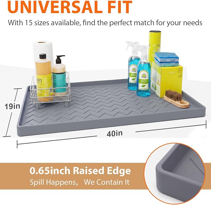 TigeJoy 40" x 19" Under Sink Mats - Image 2