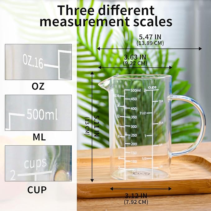77L Glass Measuring Cup, High Borosilicate Glass Measuring Cup - Image 5