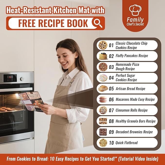 Silicone Baking Mat with 10 Quick Recipes, Extra Thick Silicone Mats - Image 3