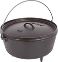 Lodge 10 Quart Pre-Seasoned Cast Iron Camp Dutch Oven by Lodge