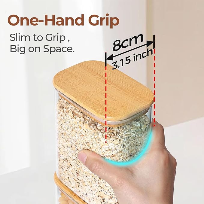 ComSaf 2.2 Qt Rectangle Glass Storage Containers - Image 4
