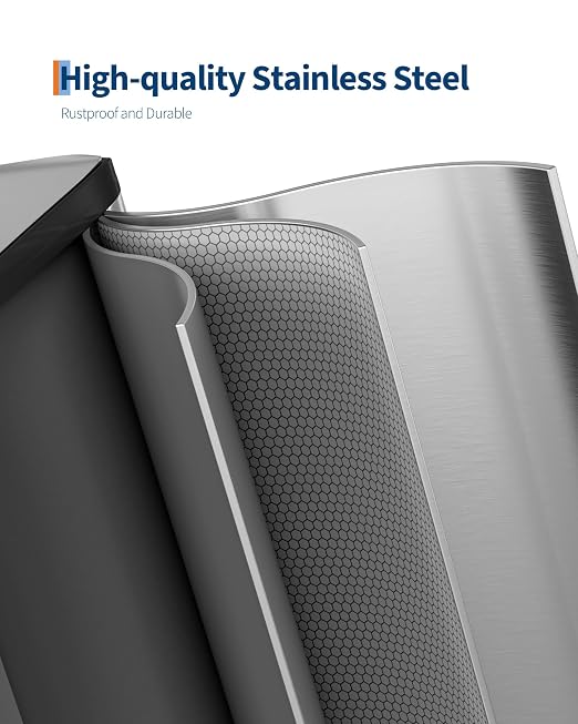 GarveeHome 2 x 4 gal Stainless Steel Double Trash Can - Image 2