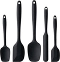Silicone Spatula Set, 5 Piece Food Grade Rubber Spatulas by Hoewina