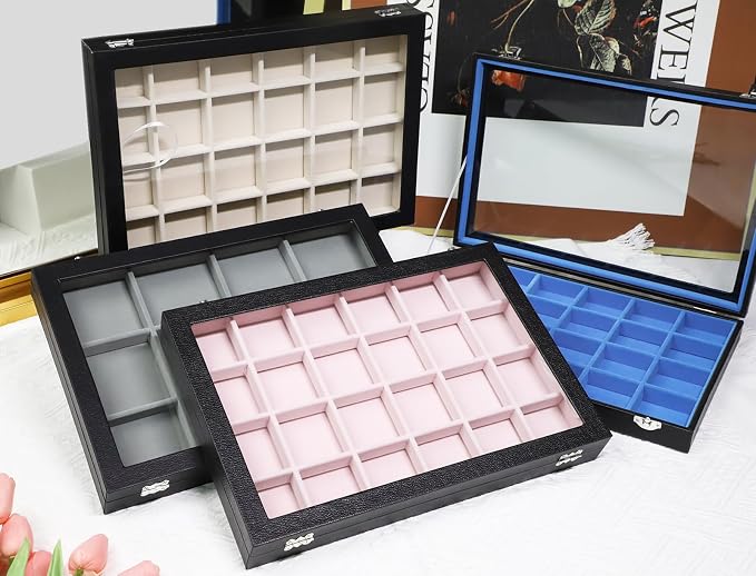 Stratalife Jewelry Tray 24 Grid Earring Organizer - Image 7