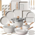 Kikcoin Pots and Pans Set Non Stick 31 Piece Kitchen Nonstick Cooking Cookware by Kikcoin