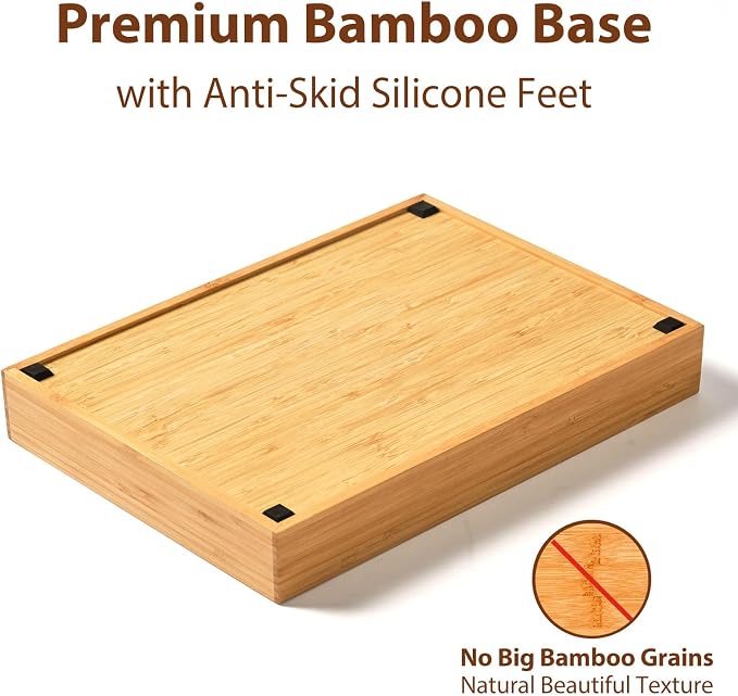 Umilife Bamboo Kitchen Drawer Organizer, 9 Inch Silverware Utensils Tray Holder - Image 4