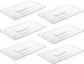 CURTA 6 Pack NSF Food Pan Cover, 1/3 Size Clear Polycarbonate Lid by CURTA