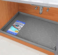SIKADEER 22" x 22" Under Sink Mat Waterproof, Silicone Mat Kitchen Drawer Shelf by SIKADEER