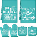 Sratte 6 Pcs Kitchen Decor Accessories Set Farmhouse Towels Pot Holders Oven by Sratte