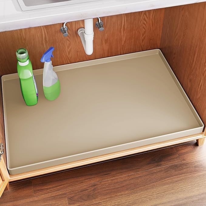FLATO Waterproof Under Sink Mat 34" x 19" Shelf Liner by Unknown