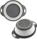 White Round Silicone Collapsible Colander – Silicone Round Kitchen Strainers by KillersInstinctOutdoors