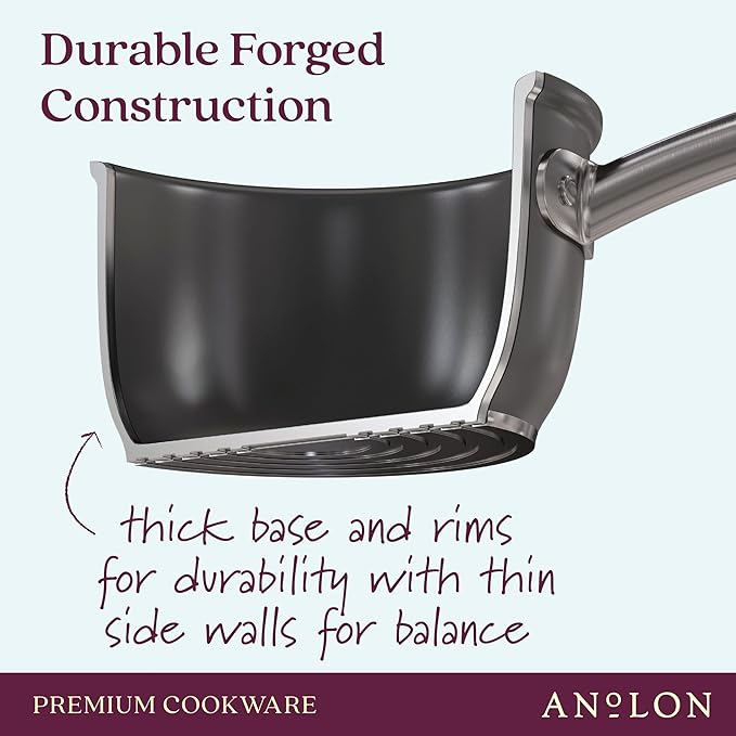 Anolon Accolade Forged Hard Anodized Nonstick Frying Pans/Skillet Set, 8 Inch - Image 5