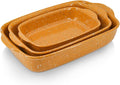 Ceramic Baking Dish Set of 3, Casserole by Krokori