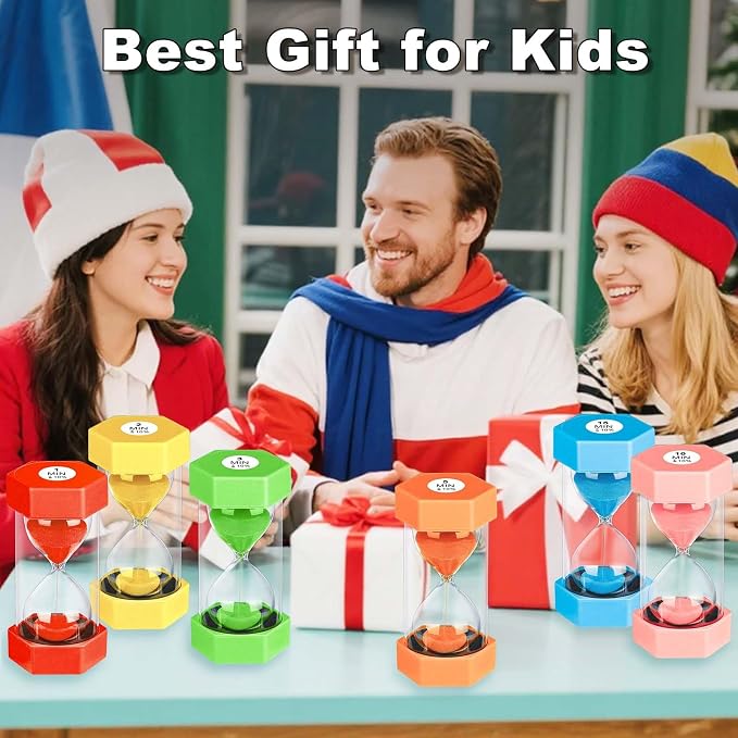 Hourglass Sand Timer 5 Minute, Plastic Unbreakable Hexagon Hourglass Sand Clock - Image 9