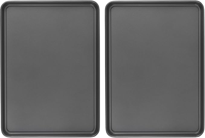 GoodCook Everday Nonstick Carbon Steel 15” x 21” Baking Sheet Set, 2 Pack – by GoodCook