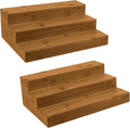 Bamboo Spice Rack Organizer for Cabinet 2 Pack by MillTu