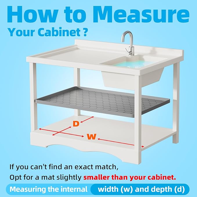 Winisok Silicone Under Sink Mat 28" x 22", kitchen Essentials and Gadgets - Image 6