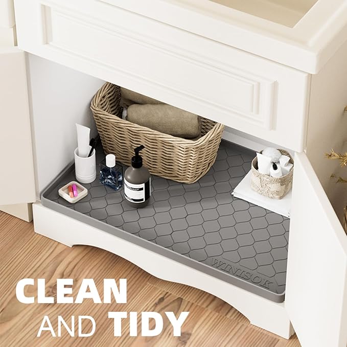 Winisok Silicone Under Sink Mat 25" x 22", kitchen Essentials and Gadgets - Image 4