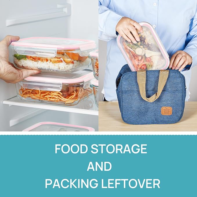 Vtopmart 5 Pack 35oz Glass Food Storage Containers - Image 5