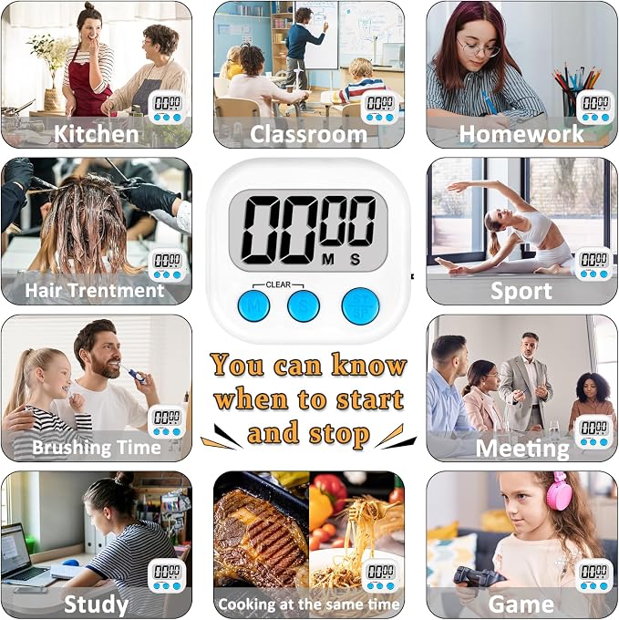 ZILLEEN Classroom Timers for Kids Classroom Magnetic Digital Kitchen Timers for - Image 5