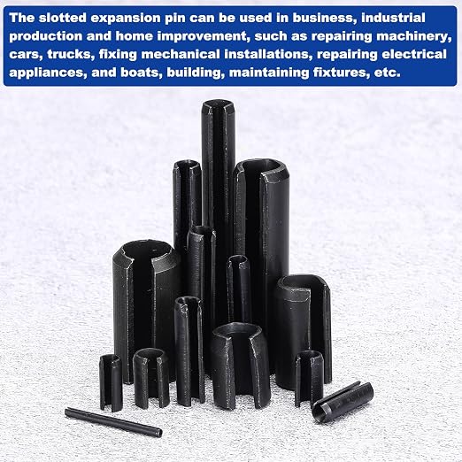 MECCANIXITY 60Pcs Slotted Split Roll Pins 6/25 Inch Dia. 2 Inch Length 65Mn - Image 5